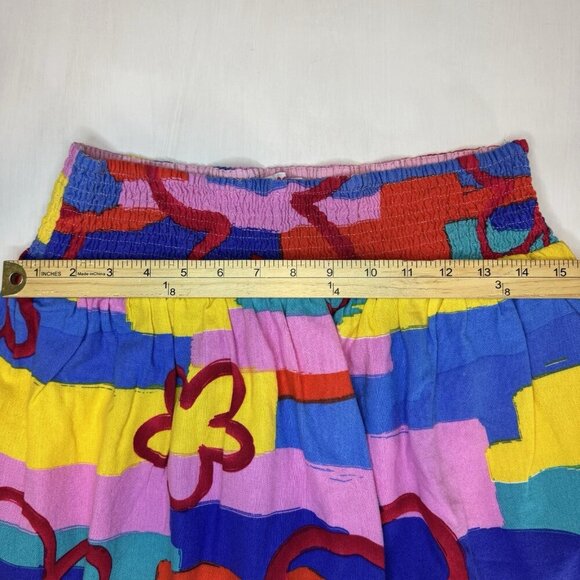 Buddy Love Skirt Skort Large Multicolor Colorful Pop Artsy Statement Salsa - Picture 11 of 11